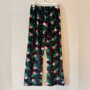 Festive Black Christmas Pajama Pants